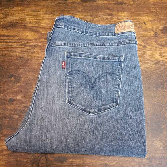 Levi's Jeans Size 16 Straight 505 High Rise Medium Light Wash Stretch Western - Picture 3 of 12